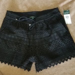 Lauren black eyelet shorts
